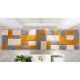 Modern gold Geometric Hall Rug
